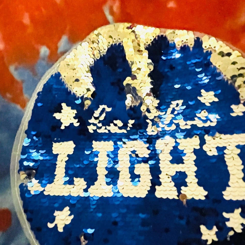 “BE THE LIGHT” sequin tie dye tote bag NWT Aeropostale
